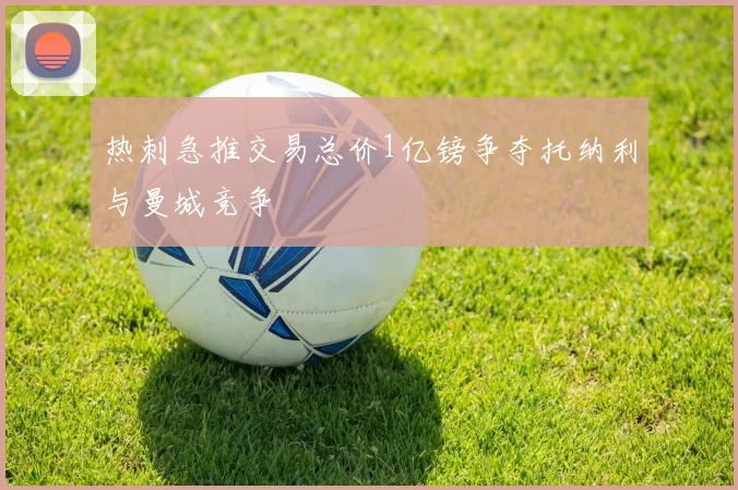 热刺急推交易总价1亿镑争夺托纳利与曼城竞争